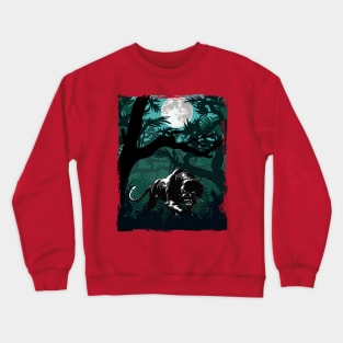 Black Panther In The Jungle Crewneck Sweatshirt